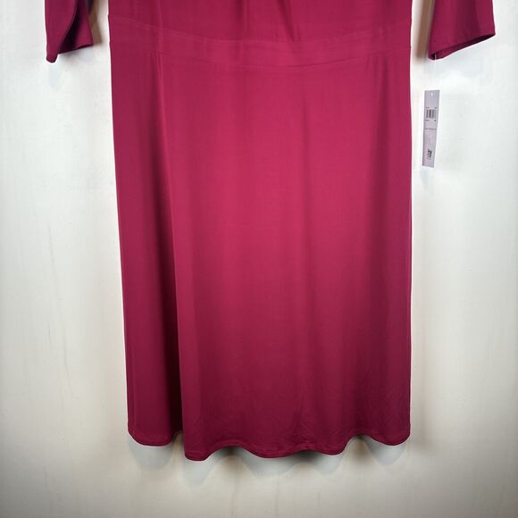 London Times Woman Fit And Flare Keyhole Dress Plus Size 16 NWT - Picture 7 of 11